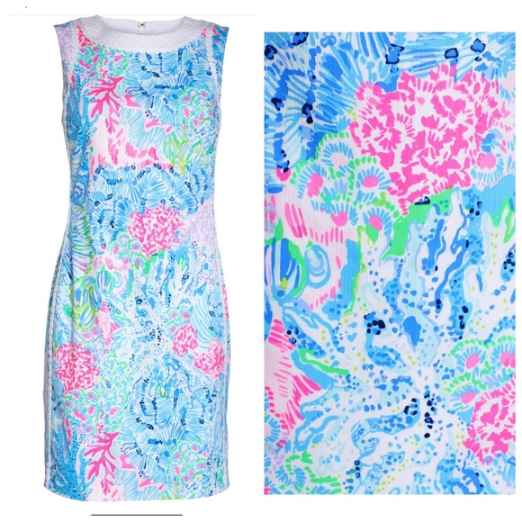 Lilly Pulitzer Mika Stretch Shift Dress Multi Sink - Picture 5 of 8